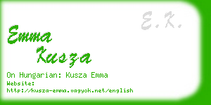 emma kusza business card